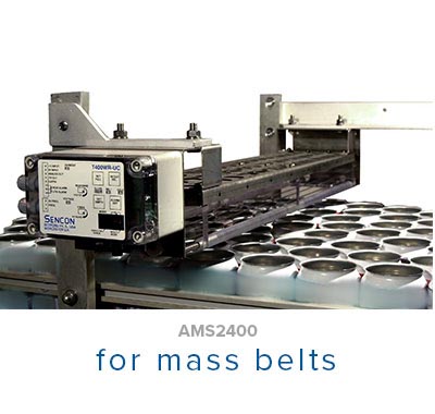area mass sensor system installed on a canline mass conveyor