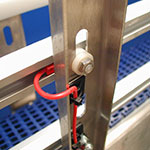 linear mass sensor for machine speed modulation