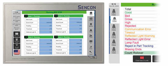 Sencon's Quasar intuitive touch screen interface